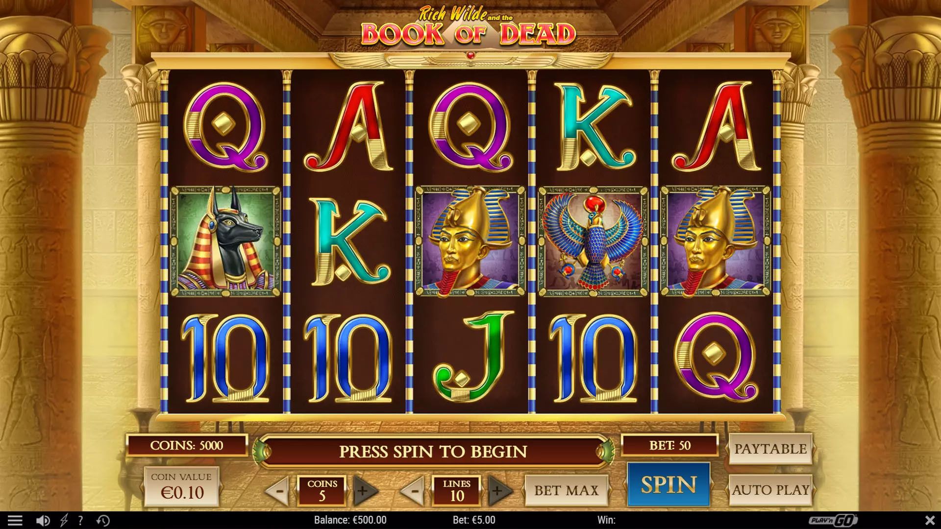 Book of Dead slot by Play'n GO
